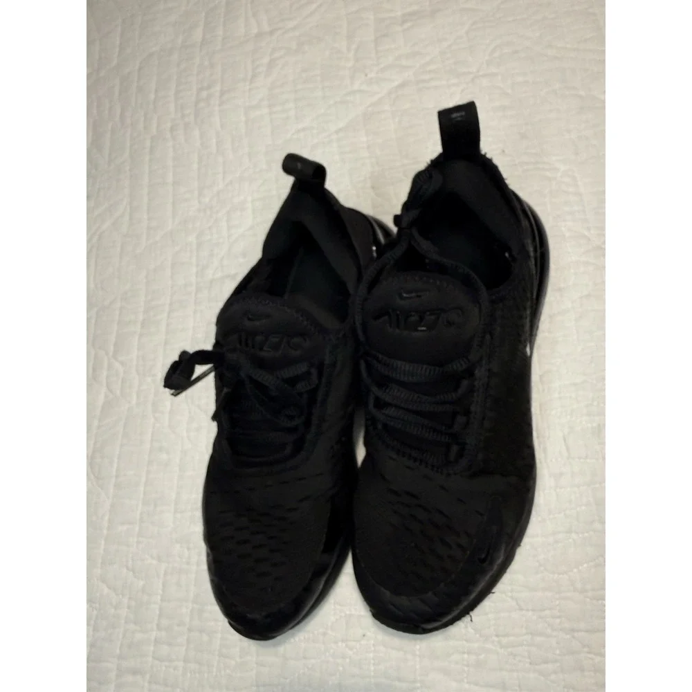 Nike Air Max 270 Sneaker Triple Black, Size 4Y, BQ5776 001